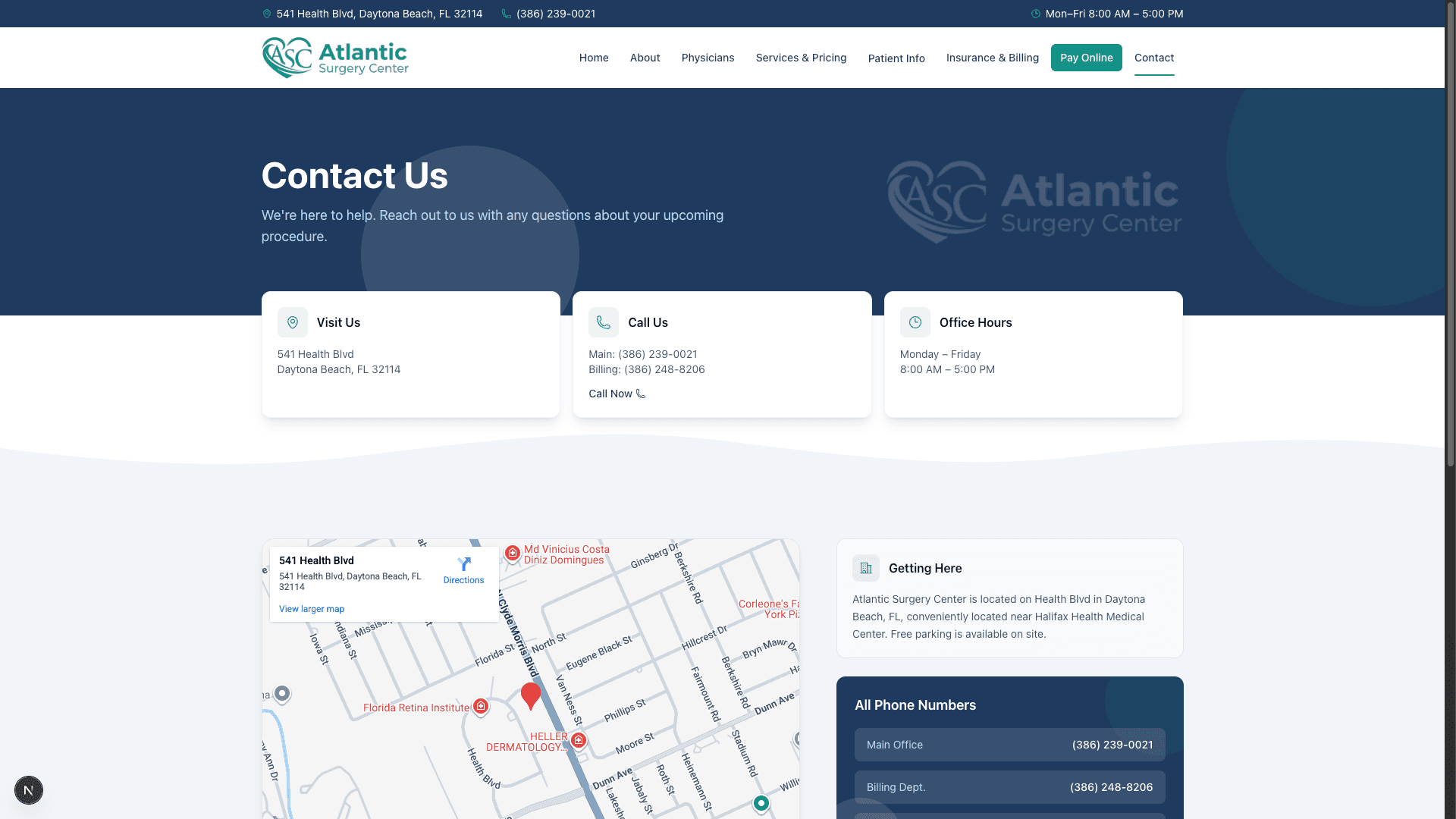 Contact & Map screenshot