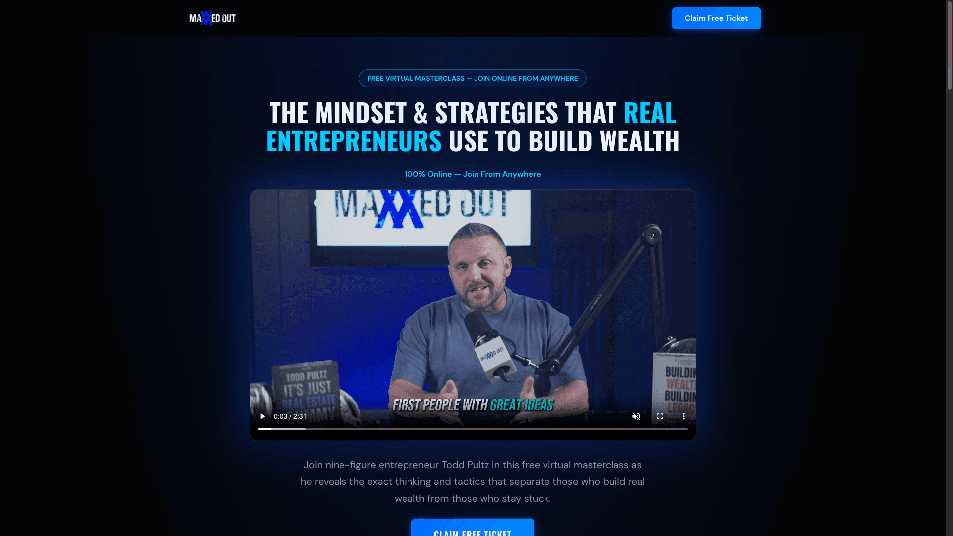 Webinar Masterclass Funnel