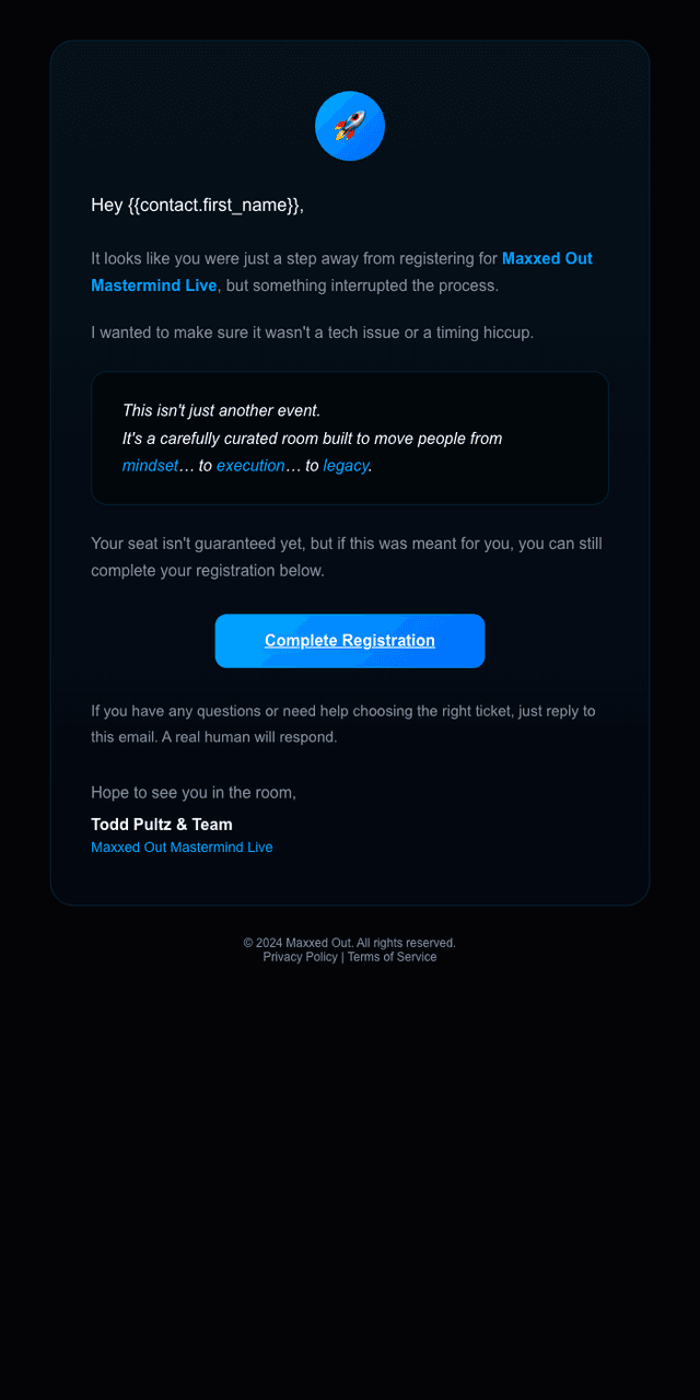 Email 1 of abandoned cart sequence