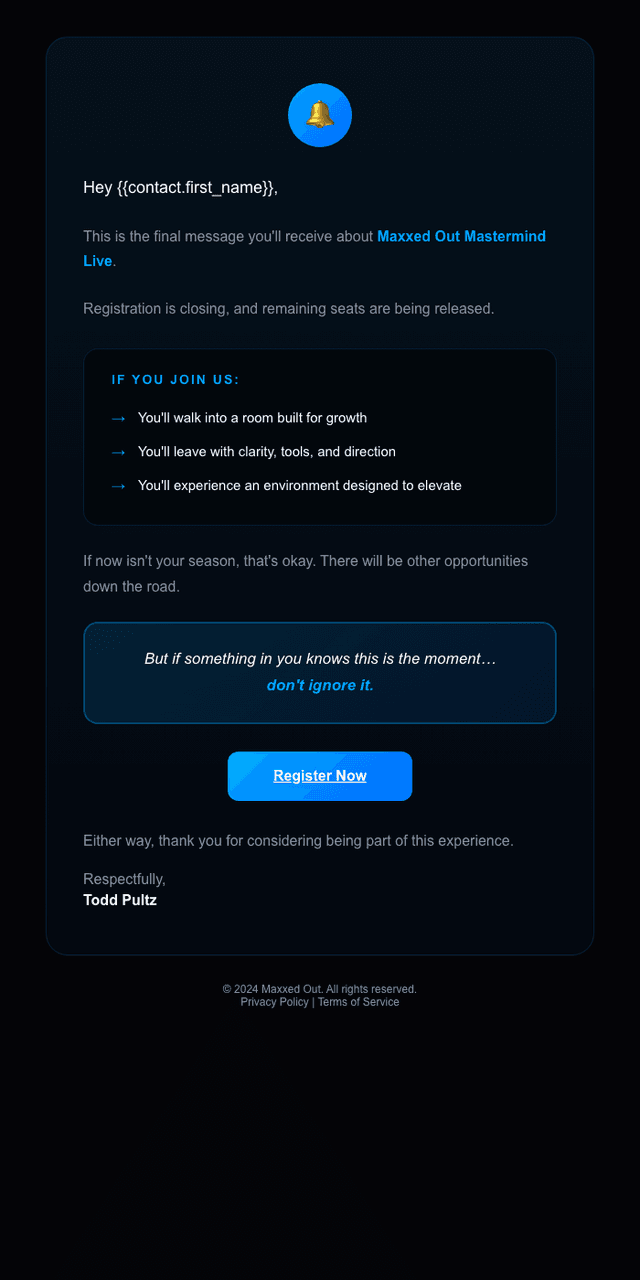 Email 6 of abandoned cart sequence